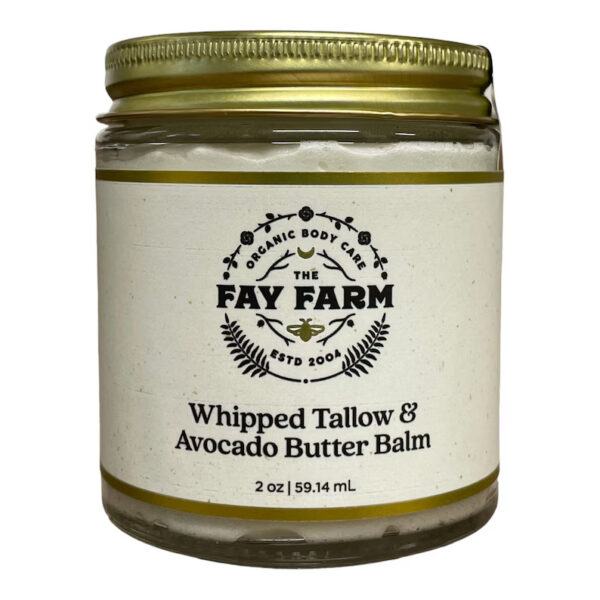 Organic Whipped Tallow & Avocado Butter Balm Cream (Herb Infused) - 2 oz